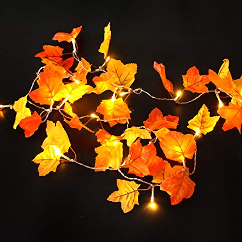 Ei Sonador Thanksgiving Decorations Lighted Fall Garland Maple