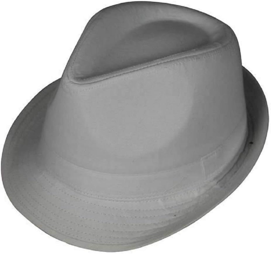 Hawkins plain cotton trilby hat black or white