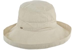 Scala Women's Cotton Hat with Inner Drawstring and Upf 50+ Rating