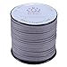 BoRuo Micro-Fiber Flat Leather Lace Beading Thread Faux Suede Cord String Velet 100 Yard Roll Spool 3mm Grey Color with Acrylic Jar
