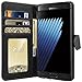 Galaxy Note 7 Case, Tauri [Stand Feature] Wallet Leather Protective Case with Card Pockets Flip Cover For Samsung Galaxy Note 7 - Black