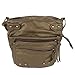 Soft Washed PU Leather Crossbody Purse Multi Pocket Vertical Bag Shoulder Satchel for Women (Taupe)