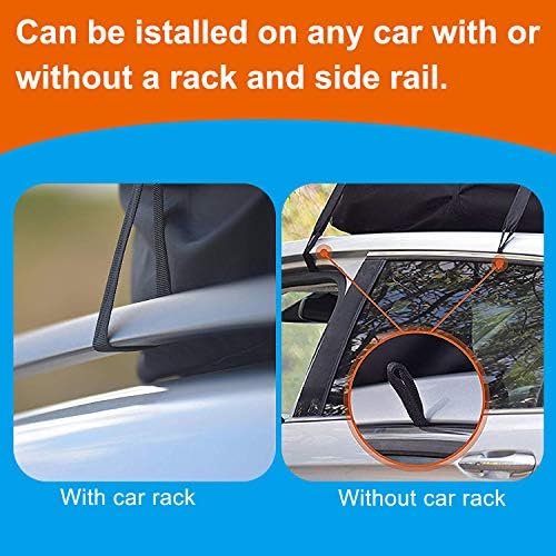 FIVKLEMNZ Car Roof Bag Cargo Carrier, 15 Cubic Feet Waterproof Rooftop