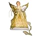 Kurt Adler UL 10-Light 12-Inch Gold Dress Angel Treetop