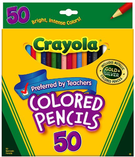 Crayola; Colored Pencils; Art Tools; 50 Count; Perfect for Art Projects and Adult Coloring