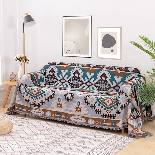 Homcosan Reversible Sofa Slipcover with Tassels