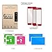 AKWOX (Pack of 2) Screen Protector for iPhone 7 8, Full Cover iPhone 8 7 Tempered Glass Screen Protector with ABS Curved Edge Frame, Anti-Fingerprint HD Screen Protector Film for iPhone 8 7 (Red)