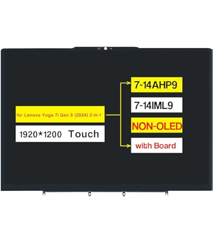 Pantalla Táctil LCD WUXGA De Repuesto Para Lenovo Yoga 7 14IML9 - Resolución 1920x1200, Garantía 6 Meses