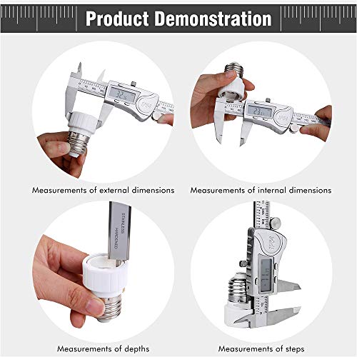 3 Digital+Stainless+Electronic+Calipers+Accurate