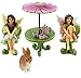 Pretmanns Fairy Garden Accessories – Kit with Miniature Fairy Garden Fairies – 9 Piece Figurine & Furniture Set – Fairy Garden Supplies