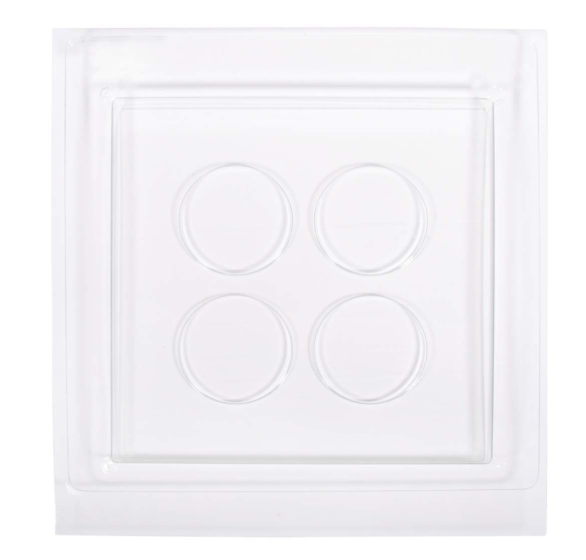 Rayher HOBBY 36108000 Casting Mould for Plaster and Concrete Crafts, Square Tray Mould, reusable, 25 x 25 x 2 cm, Clear