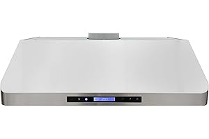 DUURA Elite DE300RHSSS Range Hood Under Cabinet with Exhaust Duct Touchscreen LED Lights 4-Speed Fan with Remote Control and Dishwasher Safe Filter, 30 in, Metallic