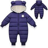 SnugOre Baby Snowsuit Clothes Toddler Winter Suit Infant Hooded Jumpsuit Snow Outfit Boys Girls Newborn Coat for 18-24 Months