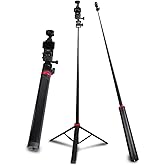 Leenconghui 80" Tripod & Selfie Stick for DJI Osmo Pocket 3,Expandable Selfie Stick Tripod Accessory for DJI Osmo Pocket3