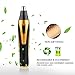 Nose Hair Trimmer, Water Resistant Electric Nose and Ear Trimmer with Stainless Steel Cutting Blades Battery Powered Cleaning Tool for Men in Black (4-in-1 Golden)