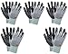 3M Comfort Grip Nitrile Foam Work Gloves, Super Grip 200, General Use / for Safety, Texting, Smartphone -5 Pairs- (Large)
