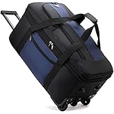 Large Rolling Duffel Bag with Wheels, 34" (130L) Expandable Weekend Travel Waterproof Bag，Expandable design