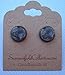 Summerfield Collection Antiqued Gold-tone Faux Druzy Stone Stud Earrings 12mm (Gray)