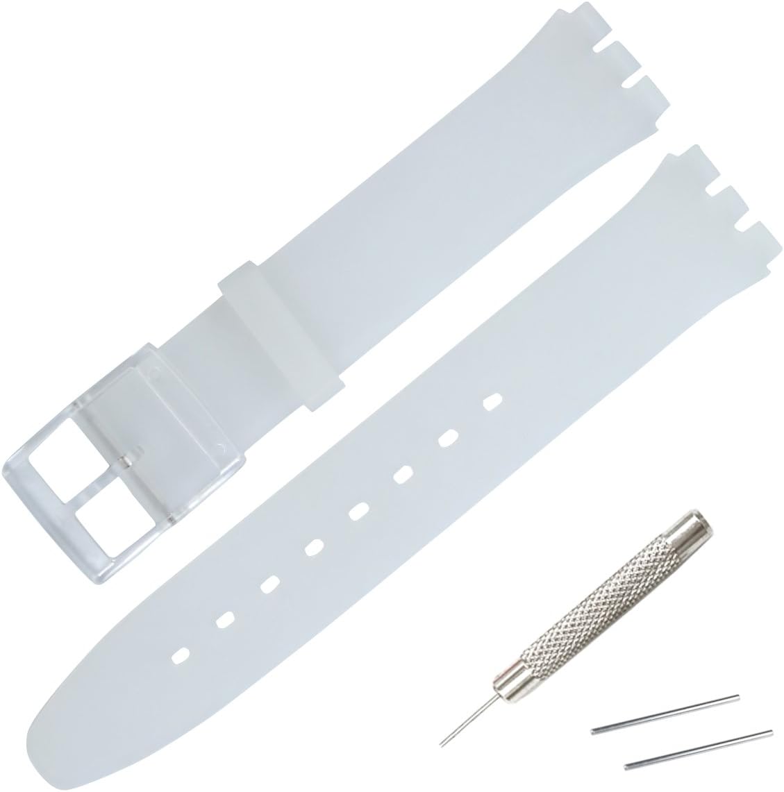MCXGL Silicone Replacement Strap Ladies Ultra-Thin Skin Series no Second Watch Band(16mm)