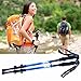 High Trek Trekking Poles - 2-pc Pack Adjustable Hiking or Walking Sticks - Strong, Lightweight Aluminum 7075 - Quick Adjust Flip-Lock - Cork Grip, Padded Strap
