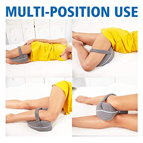Dr. Comfy Knee Pillow Orthopedic Memory Foam Leg Pillow for Hip Pain