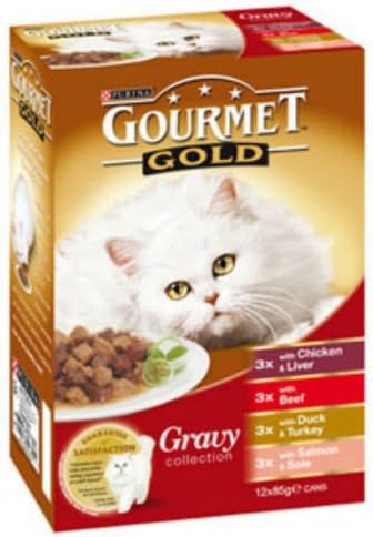 Gourmet Gold in Gravy Mixed Variety Cat Food 12 x 85g