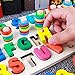 RUIDELI Wooden Blocks Puzzle Board Set Alphabet ABC, Learning & Educational Toys for Number Counting, Colors Stacking, Shape Sorting, Early Education Toy