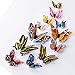 Wall Stickers,GOODCULLER 12pcs 3D Butterfly Design Decal Art Luminous Non-toxic Room Magnetic Background Decorated Decal Home Decor