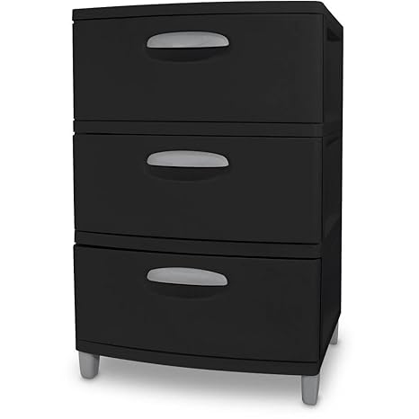 Office Furniture Accessories Black Sterilite 3 Drawer Unit