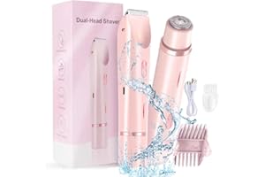 GENERIC Glowshave, Glow Shaver Aura Womens, Glowaura Womens Shaver, Dual Head Shaver Women, Reshline Shaver, Silkyglow The Ultimate 2-in-1 Body Shaver (Pink)