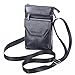 Pofomede Genuine Leather Belt Pouch Case with Belt Clip for iPhone 11 Pro Max, iPhone Xs Max 7 Plus 8 Plus 6s Plus, Small Crossbody Purse Bag Waist Cell Phone Holder（Black）