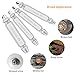 Damaged Screw Extractor Remove Set by Vicnunu, Stripped Screws and Broken Bolts Easy-Out Removers, Made From H.S.S. 4341#, 63-65HRC Hardness, 4-Piece Stripped Screw Extractor Kit