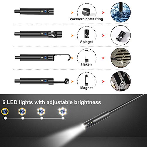 ROTEK Industrielles Endoskop Zwei Linsen, 3,0 Zoll 1080P Full HD IPS LCD Digitale Inspektionskamera 3,0 Megapixel… – Bild 6