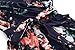 Zattcas Womens 3/4 Sleeve Floral Print Faux Wrap Long Maxi Dress With Belt multi navy XX-Large