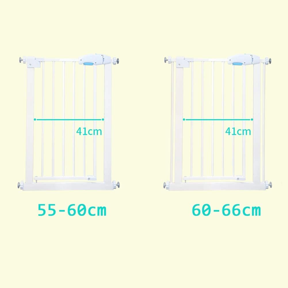 Qianda Barriere Securite Porte Escalier Bebe Mur Fixe Extension Metal Des Gamins Barriere Protecteur Souvre Des Deux Cotes Toute Largeur 55 4cm Color White Size 55 60cm Barrieres D Escaliers Et De Portes