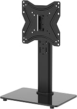 GRIFEMA Universal TV Stand 17-43 In Swivel 30° 4 Levels 8mm Glass Black