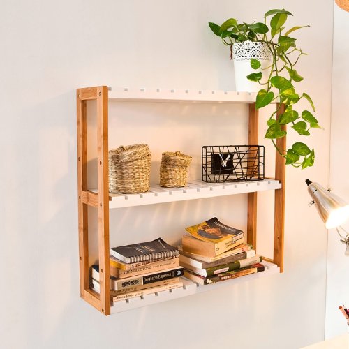 Haotian Wall Shelves,Wall rack,Wall Cabinets ,Wall-Mounted Cabinets ,Storage Racks, Hanging Entryway Shelf,Storage Shelf ,and Coat Rack Wall Shelf with Hooks (FRG28-WN)