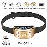 [NEW 2018 MODEL] Rechargeable Bark Collar - SMART Detection Dual Anti-Barking Modes: Flash+Beep+Vibration/Shock for Medium, Large Dogs. 100% Waterproof. No-Bark Training & Control System