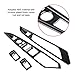 Window Switch Button Trim, 4pcs Carbon Fiber Car Window Switch Button Cover Trim Fitment for BMW X5 X6 F15 F16 14-18 (Carbon fiber)