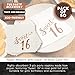 Sweet 16 Napkins with Rose Gold Foil Details (5 x 5 In, White, 50 Pack)