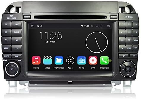 Beiinle 9008-4H Car 2 Din Pure Android 4.4.4 Quad Core 1024*600 16G for Benz S Class W220 S280 S420 S430 S320 S350 S400 S500 S600 Benz S W220 (1999-06) Benz CL-W215(1998-05) Mirror Link/WIFI