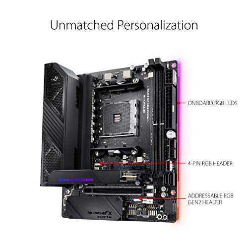 ASUS-ROG-Crosshair-VIII-Impact-Placa-base-Gaming-mini-DTX-AMD-AM4-X570-con-tarjeta-SO-DIMM2-dos-M2-Wi-Fi-6-PCIe-40-sonido-SupremeFX-iluminacin-Aura-Sync-RGB-SATA-6-Gbs-y-USB-32-Gen-2