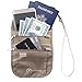 Inspiring Adventures Travel Neck Wallet - RFID Blocking Security - Water Resistant Hidden Neck Stash - Passport Holder & Money Pouch (Small) with Adjustable Strap by Inspiring Adventures