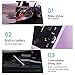 Vinyl Record Player JORLAI Turntable, 3 Speed BT Record Player Suitcase with Built in Speakers/Rechargable Battery/Vinyl-to-MP3 Recording/Headphone Jack/Aux Input/RCA Line Out – Lavenderthumb 2