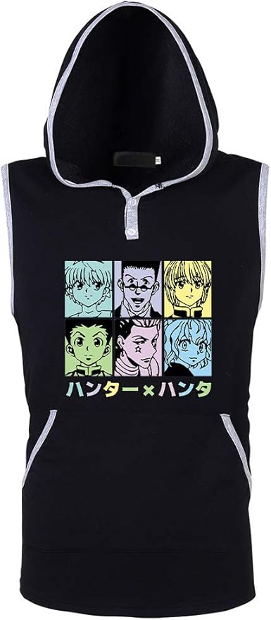 anime sleeveless hoodie