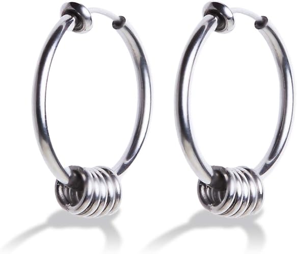 fake pierced earrings hoops
