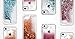Maxdara iPhone 8 Case, iPhone 7 Glitter Liquid Women Case Tempered Glass Sreen Protector Floating Bling Sparkle Luxury Pretty Protective Girls Case iPhone 6 6s 7 8 4.7 inches (Blue)