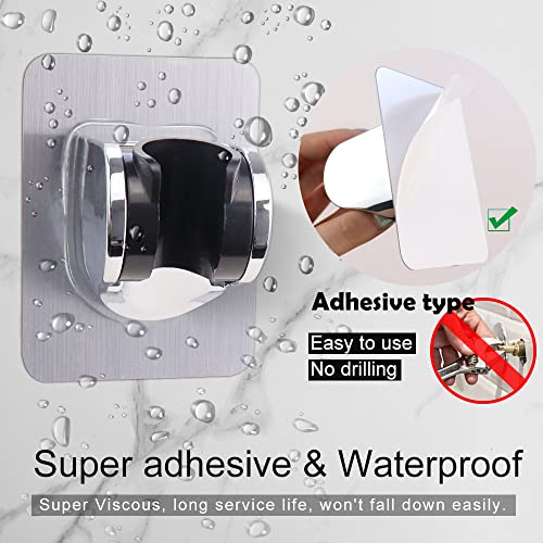 TCOTBE 2 Pieces Removable Shower Head Holder Adjustable Handheld Shower