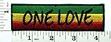 One Love Bob Marley Music Reggae Ska Rasta Marijuana Patch Symbol Jacket T-shirt Patch Sew Iron on Embroidered Sign Badge Costume