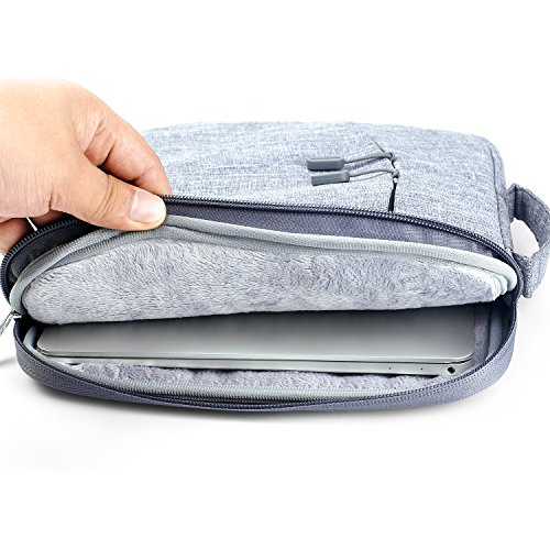 Megoo 15inch Laptop Sleeve Case Bag for MacBook Pro/ Pro Retina 15inch, 14" 15" Macbook/Dell/Chromebook/Samsung/Google Tablet Laptop Slim Water Resistant Carrying Case with Handle (14-15", Gray)